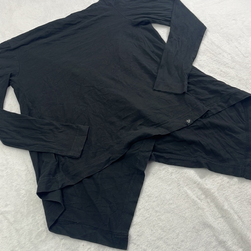 Pact Organic XS Black Lightweight Open Cardigan Sweater